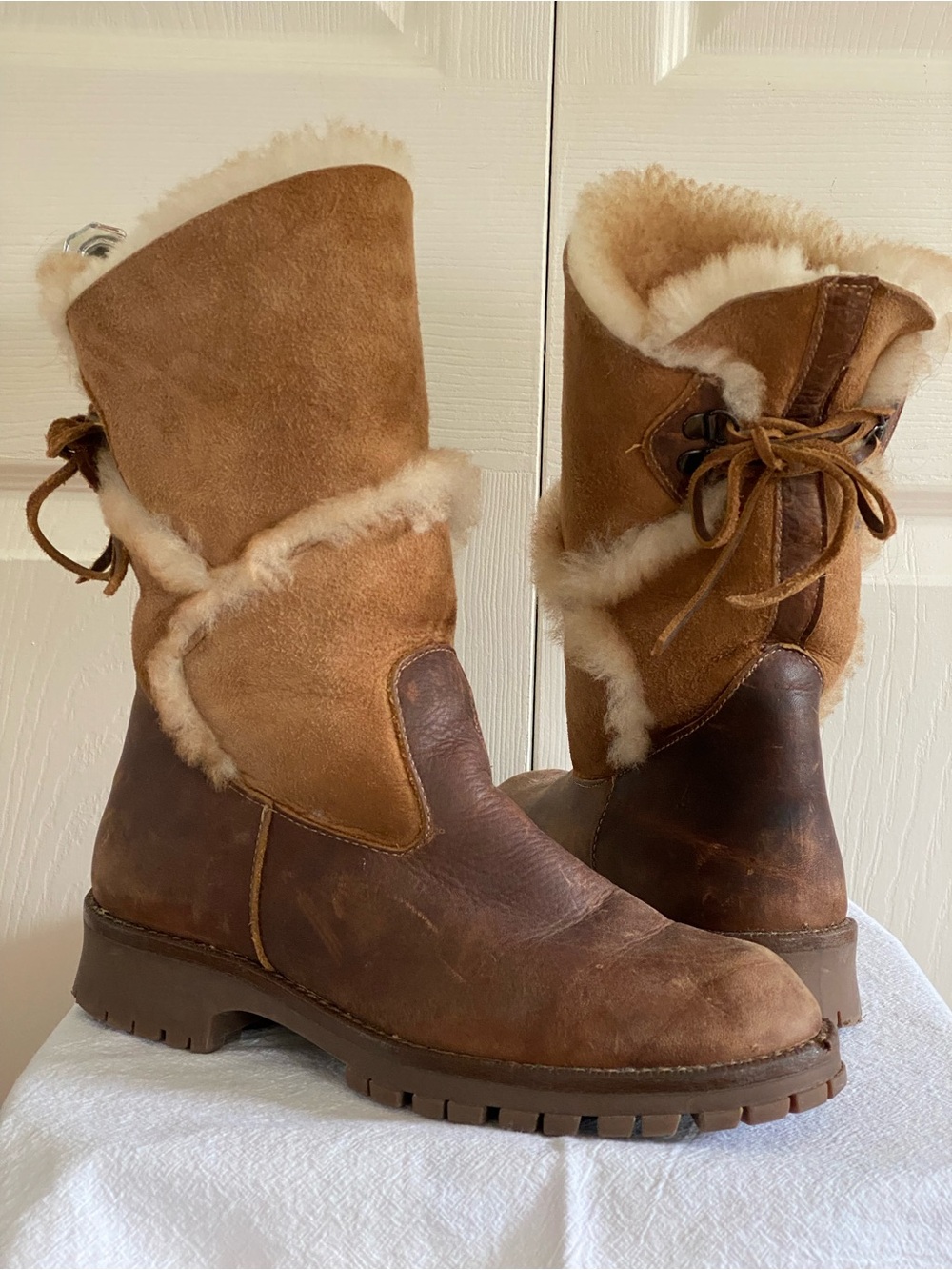 Don Diego Sterling Lined Leather Boots Brown Tan Marked 70 M (6.5/7)